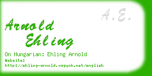 arnold ehling business card